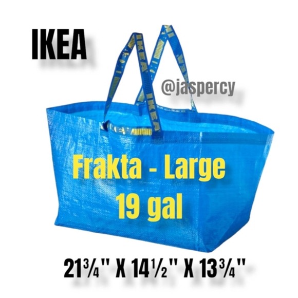 IKEA - FOUR (4) Frakta Blue Reusable Tote Bags--Large, Medium, Small and XS Bags - Picture 3 of 11